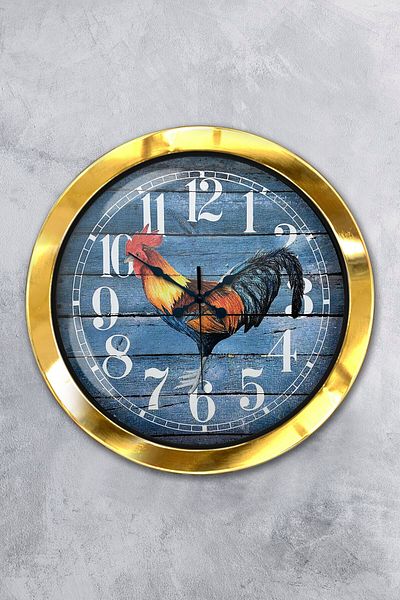Kasva Concept Gift 36 cm Gold Metal Horos Wall Clock