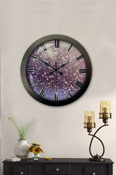 Kasva Concept Gift 36 cm Black Metal Decorative Wall Clock