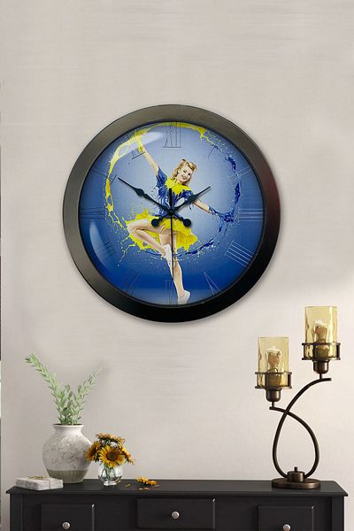 Kasva Concept Gift 36 cm White Metal Water Wall Clock