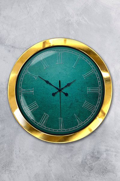 Kasva Concept Gift 36 cm Gold Metal Intuition Wall Clock