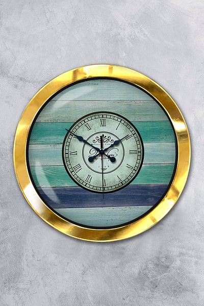 Kasva Concept Gift 36 cm Gold Metal Vintage Wall Clock