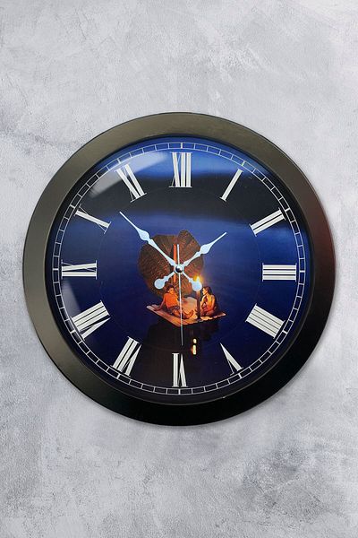 Kasva Concept Gift 36 cm Black Metal Romance Wall Clock