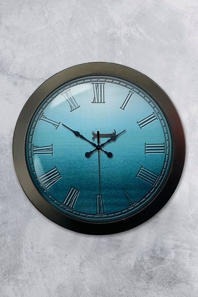 Kasva Concept Gift 36 cm Black Metal Kayyo Wall Clock
