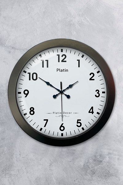 Kasva Concept Gift 36 cm Black Metal Classic Wall Clock