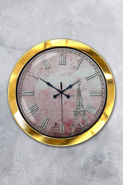 Kasva Concept Gift 36 cm Gold Metal Paris Wall Clock