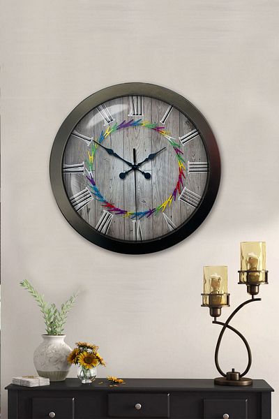 Kasva Concept Gift 36 cm Black Metal Cool Wall Clock