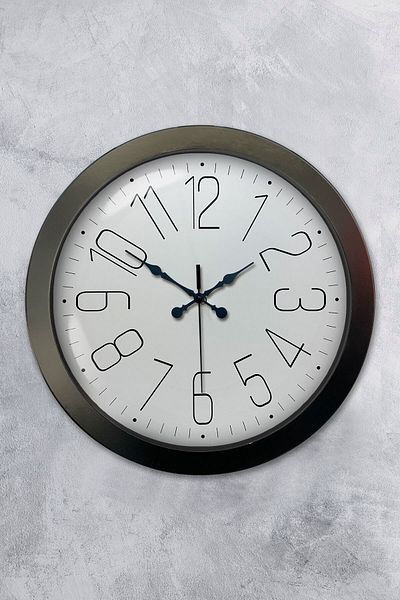 Kasva Concept Gift 36 cm Black Metal Classic Wall Clock