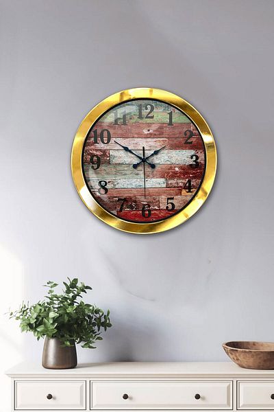 Kasva Concept Δώρο Ρολόι τοίχου 36 εκ. Χρυσό Μεταλλικό Μπουκάκι