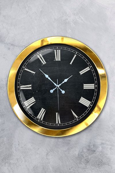 Kasva Concept Gift 36 cm Gold Metal Natural Wall Clock