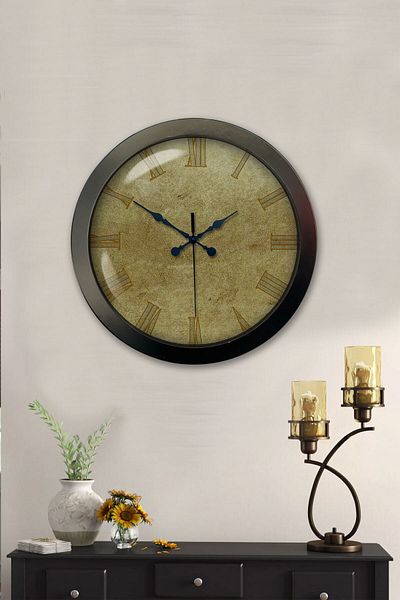Kasva Concept Gift 36 cm Black Metal Antique Wall Clock