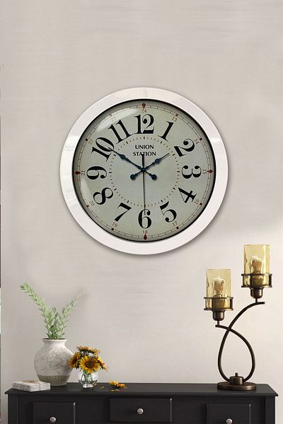 Kasva Concept Gift 36 cm White Metal Design Wall Clock