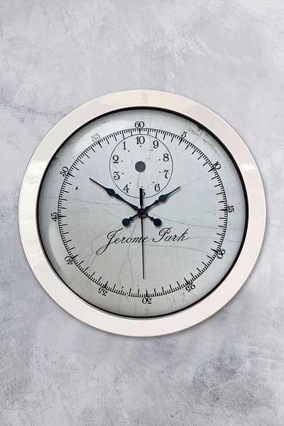 Kasva Concept Gift 36 cm White Metal Design Wall Clock