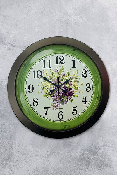 Kasva Concept Gift 36 cm Black Metal Children's Wall Clock