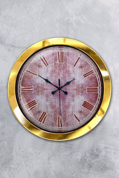 Kasva Concept Gift 36 cm Gold Metal Eros Wall Clock