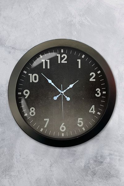 Kasva Concept Gift 36 cm Black Metal Classic Wall Clock