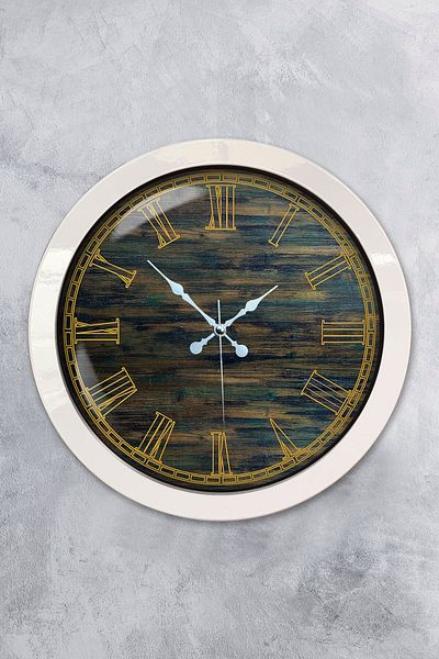 Kasva Concept Gift 36 cm White Metal Roman Wall Clock