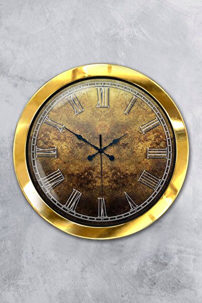 Platin Saat هدية ساعة حائط جيرن معدنية ذهبية مقاس 36 سم