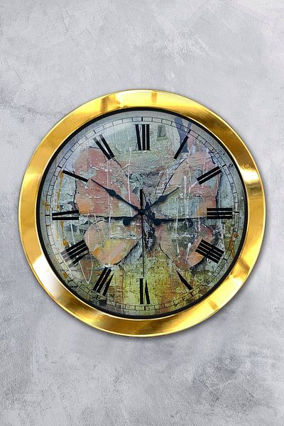 Kasva Concept Gift 36 cm Gold Metal Design Wall Clock