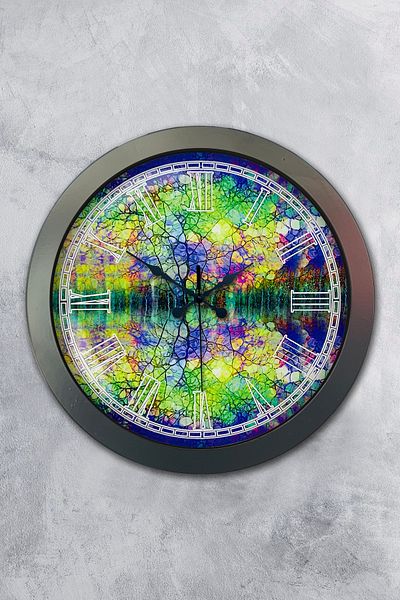 Kasva Concept Gift 36 cm Black Metal Jewel Wall Clock
