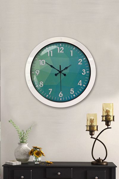 Kasva Concept 36 cm White Metal Modern Design Wall Clock