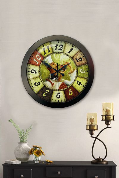 Kasva Concept Gift 36 cm Black Metal Chef Wall Clock