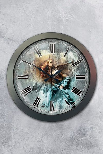 Kasva Concept Gift 36 cm Chrome Metal Dance Wall Clock