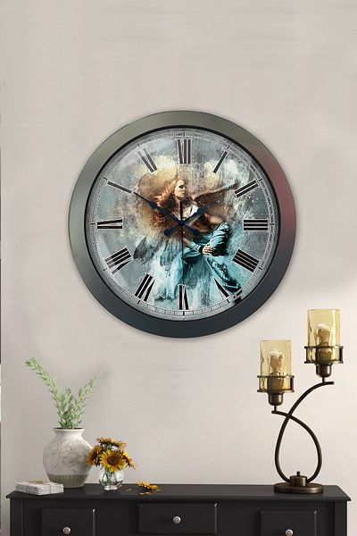 Kasva Concept Gift 36 cm Chrome Metal Dance Wall Clock