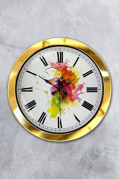 Kasva Concept Gift 36 cm Gold Metal Design Wall Clock