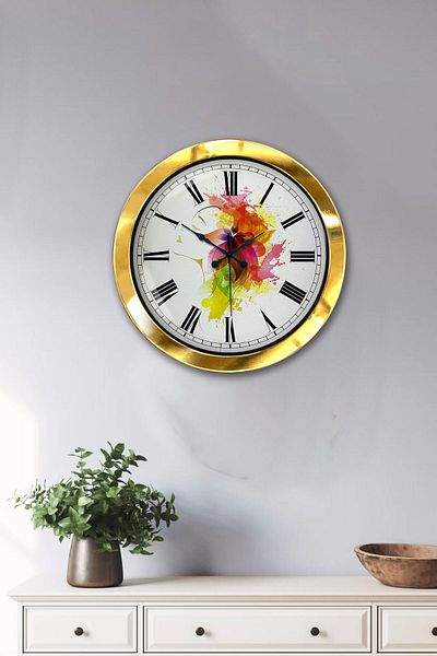 Kasva Concept Gift 36 cm Gold Metal Design Wall Clock