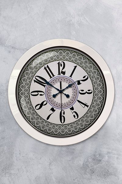 Kasva Concept Gift 36 cm White Metal Modern Wall Clock