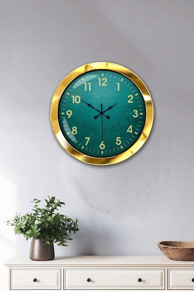 Kasva Concept Gift 36 cm Gold Metal Cool Wall Clock