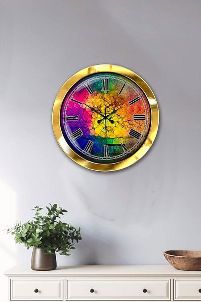 Kasva Concept Gift 36 cm Gold Metal Color Wall Clock