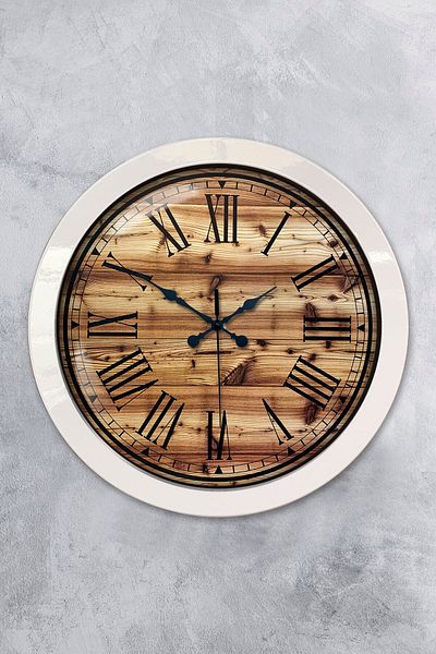Kasva Concept Gift 36 cm White Metal Classic Design Wall Clock