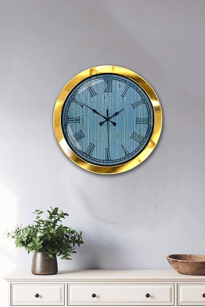 Kasva Concept Gift 36 cm Gold Metal New Wall Clock