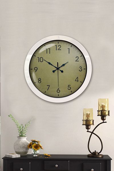 Kasva Concept Gift 36 cm White Metal Classic Wall Clock