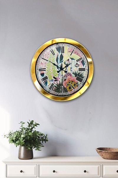 Kasva Concept Gift 36 cm Gold Metal Modernism Wall Clock
