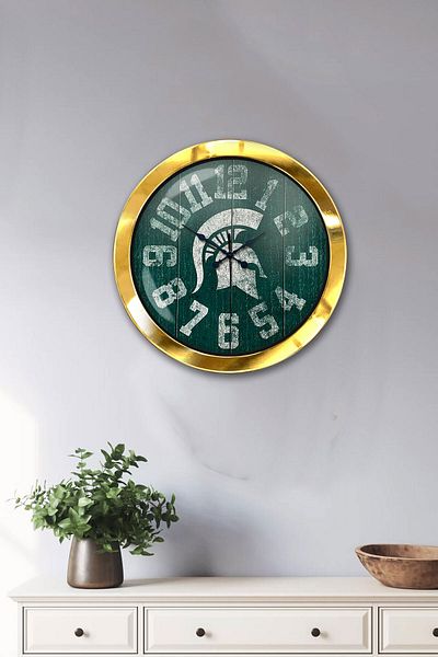 Kasva Concept Gift 36 cm Gold Metal Byzantine Wall Clock