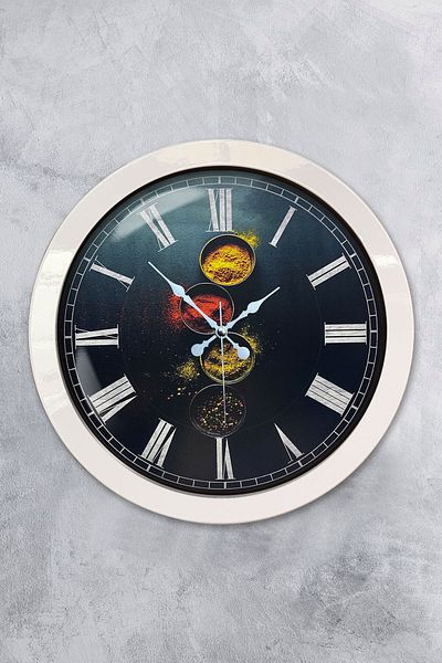 Kasva Concept Gift 36 cm White Metal Kitchen Wall Clock
