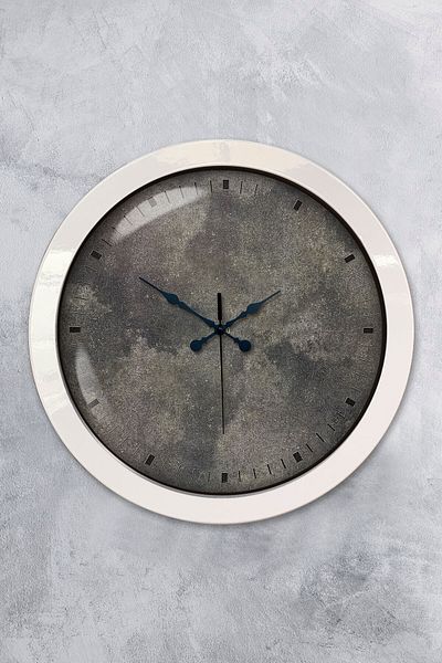 Kasva Concept Gift 36 cm White Metal Classy Wall Clock