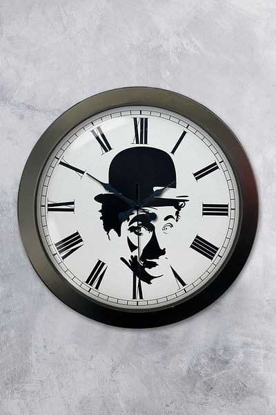 Kasva Concept Gift 36 cm Black Metal Charli Coupling Wall Clock