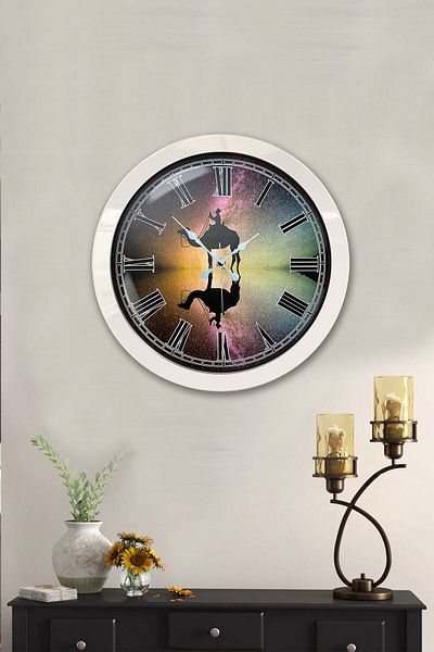 Kasva Concept Gift 36 cm White Metal Antique Wall Clock
