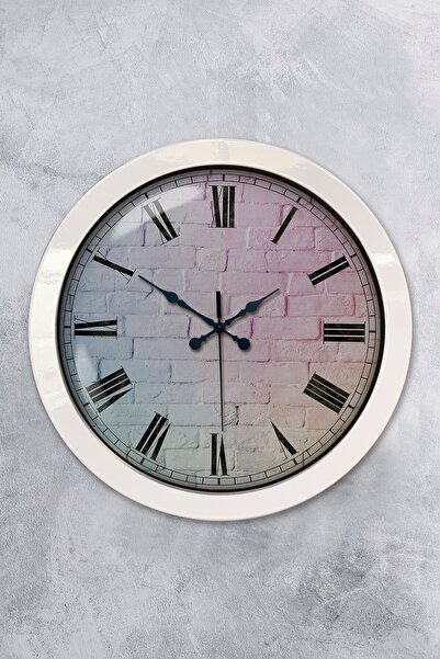 Kasva Concept هدية ساعة حائط بحر ايجه معدنية انثراسايت مقاس 36 سم