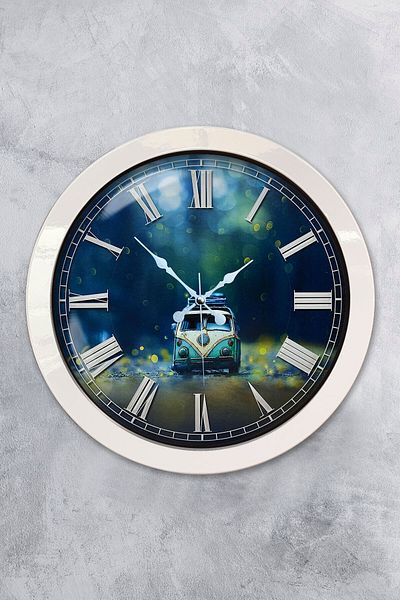 Kasva Concept Δώρο 36 εκ. Λευκό Μεταλλικό Διακοσμητικό Ρολόι Τοίχου