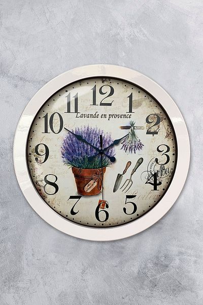 Kasva Concept Gift 36 cm White Metal Decorative Wall Clock