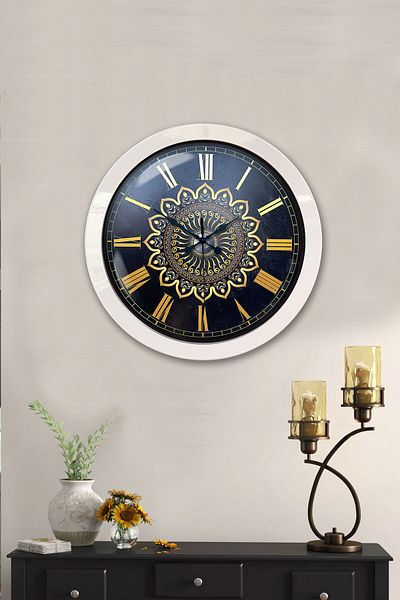 Kasva Concept Gift 36 cm White Metal Decorative Wall Clock