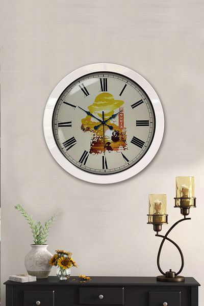 Kasva Concept Gift 36 cm White Metal Decorative Wall Clock