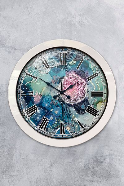 Kasva Concept Gift 36 cm White Metal Sea Wall Clock