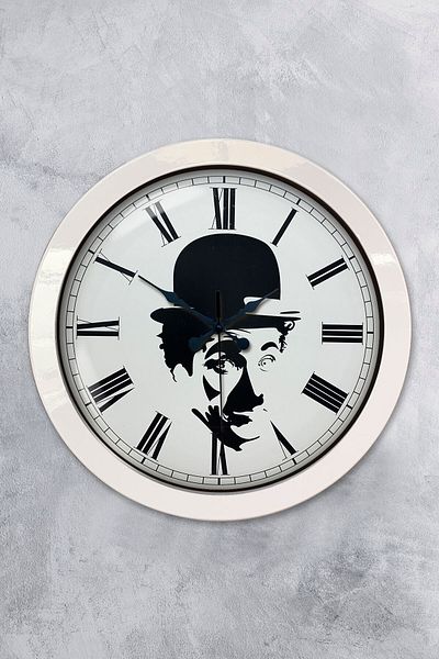 Kasva Concept Gift 36 cm White Metal Charli Coupling Wall Clock