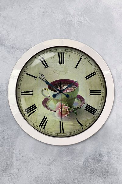 Kasva Concept Gift 36 cm White Metal Cafe Wall Clock