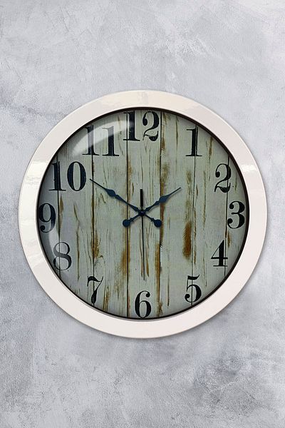 Kasva Concept Gift 36 cm White Metal Stem Number Wall Clock
